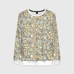 Женский свитшот Доллары 1, 2, 10, 100 банкноты