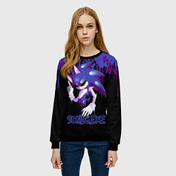 Свитшот женский Sonic Exe - Dark Sonic, цвет: 3D-черный — фото 2