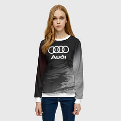 Свитшот женский Audi туман, цвет: 3D-белый — фото 2