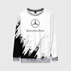 Свитшот женский Mercedes-Benz - White texture, цвет: 3D-меланж