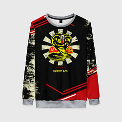Свитшот женский Кобра Кай Сериал Нетфликс Гранж, цвет: 3D-меланж