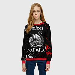 Свитшот женский Викинги: Вальхалла Vikings: Valhalla, цвет: 3D-красный — фото 2