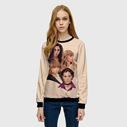 Свитшот женский Манескин арт, цвет: 3D-черный — фото 2