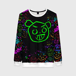 Свитшот женский League Of Legends граффити неон, цвет: 3D-белый