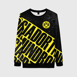 Свитшот женский Боруссия Дортмунд, Borussia Dortmund, цвет: 3D-черный