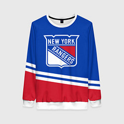 Свитшот женский New York Rangers Нью Йорк Рейнджерс, цвет: 3D-белый