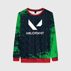 Женский свитшот Valorant Green Fire