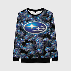 Свитшот женский SUBARU BIG LOGO PATTERN, цвет: 3D-черный