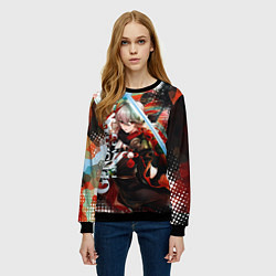 Свитшот женский Каэдэхара Кадзуха-странствующий самурай, цвет: 3D-черный — фото 2