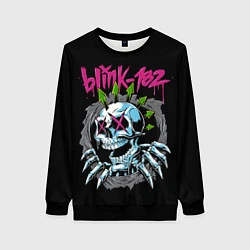 Свитшот женский Blink 182 Блинк 182, цвет: 3D-черный