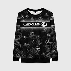 Свитшот женский LEXUS SPORT PATTERN, цвет: 3D-черный