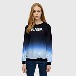 Свитшот женский NASA с МКС, цвет: 3D-черный — фото 2