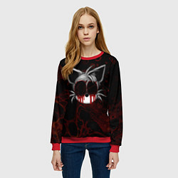 Свитшот женский Tails Sonic exe, цвет: 3D-красный — фото 2