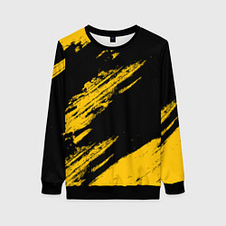 Женский свитшот BLACK AND YELLOW GRUNGE ГРАНЖ