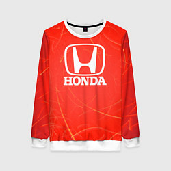 Свитшот женский Honda хонда, цвет: 3D-белый