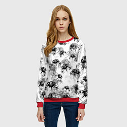 Свитшот женский Король и шут Лого Паттерн, цвет: 3D-красный — фото 2