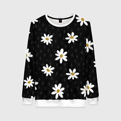 Свитшот женский Daisies Ромашки, цвет: 3D-белый