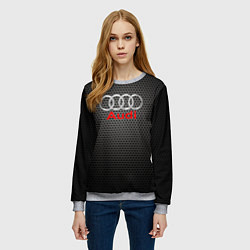 Свитшот женский Audi карбон, цвет: 3D-меланж — фото 2