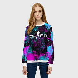 Свитшот женский КС ГО НЕОН CS GO NEON, цвет: 3D-белый — фото 2