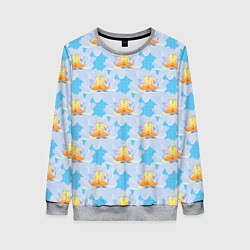 Свитшот женский YOGA медитация, цвет: 3D-меланж