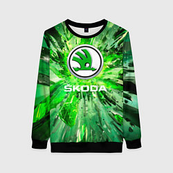 Свитшот женский SKODA abstraction, цвет: 3D-черный