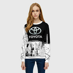 Свитшот женский Toyota sport, цвет: 3D-белый — фото 2