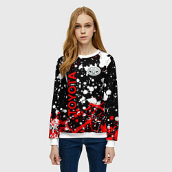 Свитшот женский Toyota тойота брызги красок, цвет: 3D-белый — фото 2