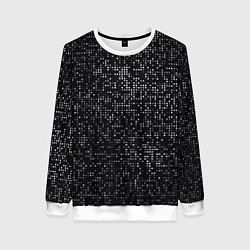 Свитшот женский Пиксельный паттерн Минимализм, цвет: 3D-белый