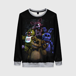 Свитшот женский Five Nights at Freddys - FNAF персонажи игры, цвет: 3D-меланж