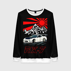 Свитшот женский Мазда RX - 7, цвет: 3D-белый