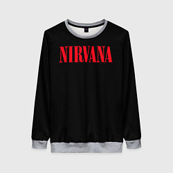 Свитшот женский Nirvana in Red, цвет: 3D-меланж