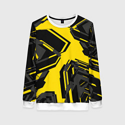 Свитшот женский Абстракция Город, цвет: 3D-белый