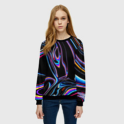 Свитшот женский Vanguard pattern Neon, цвет: 3D-черный — фото 2