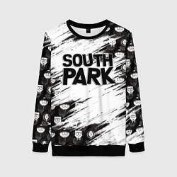 Свитшот женский Южный парк - персонажи и логотип South Park, цвет: 3D-черный