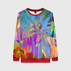 Свитшот женский Abstract color pattern Summer 2022, цвет: 3D-красный