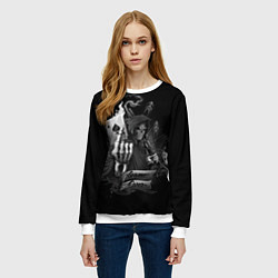 Свитшот женский Игра окончена но это не точно, цвет: 3D-белый — фото 2