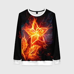 Женский свитшот Flower Neon Fashion 2035 Flame