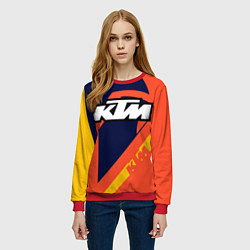 Свитшот женский KTM VINTAGE SPORTWEAR, цвет: 3D-красный — фото 2