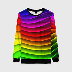 Женский свитшот Color line neon pattern Abstraction Summer 2023