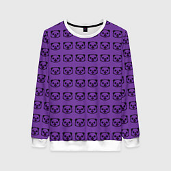 Свитшот женский Purple Panda, цвет: 3D-белый