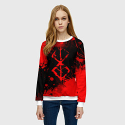 Свитшот женский КЛЕЙМО ЖЕРТВЫ - BERSERKБЕРСЕРК, цвет: 3D-белый — фото 2