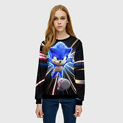 Свитшот женский Speed Sonic, цвет: 3D-черный — фото 2