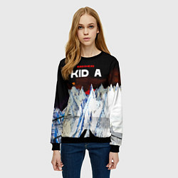 Свитшот женский Kid A - Radiohead, цвет: 3D-черный — фото 2
