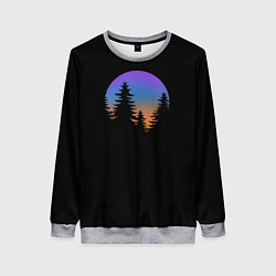 Женский свитшот Лес в ночной тишине