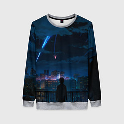 Свитшот женский Мальчик смотрит в небо, цвет: 3D-меланж