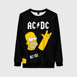 Женский свитшот AC DC ГОМЕР СИМПСОН SIMPSONS