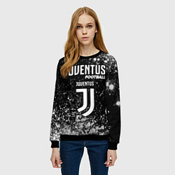 Свитшот женский ЮВЕНТУС Football Краска, цвет: 3D-черный — фото 2