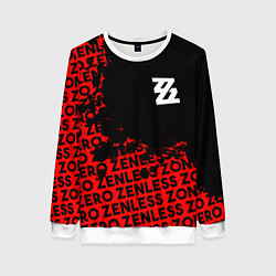 Свитшот женский Zenless Zone Zero капля арт, цвет: 3D-белый