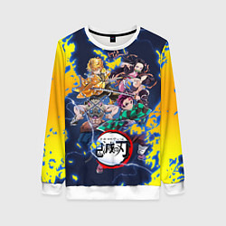 Женский свитшот КЛИНОК, РАССЕКАЮЩИЙ ДЕМОНОВ ГЛАВНЫЕ ГЕРОИ