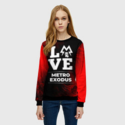 Свитшот женский Metro Exodus Love Классика, цвет: 3D-черный — фото 2